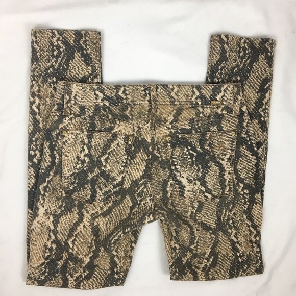 DL1961 Emma Brown Snake Python Animal Print Leggings Jeans 27 - Picture 4 of 7